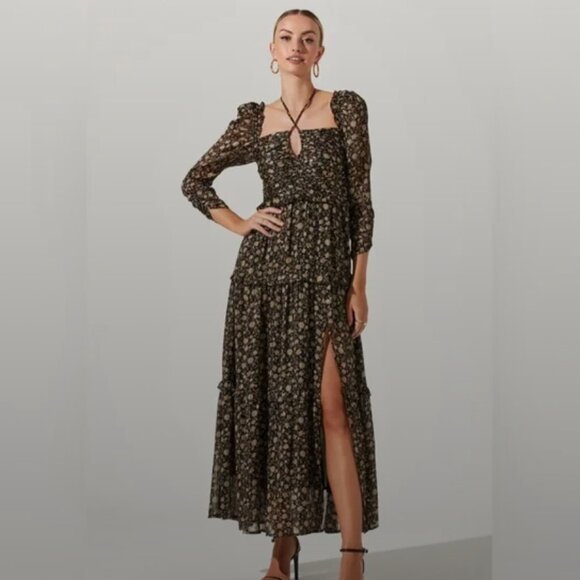 ASTR THE LABEL Lovestruck Floral Tiered Maxi Dress Sz L - NWT!! - Picture 1 of 13